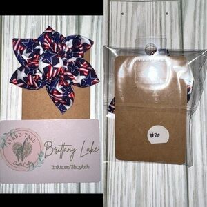 2/$10 Patriotic Star Dog/ cat over the collar flower accessory new #20